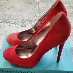 🍒Red Modern Vice Almond Toe Platform Pumps🍒 Size 7.5